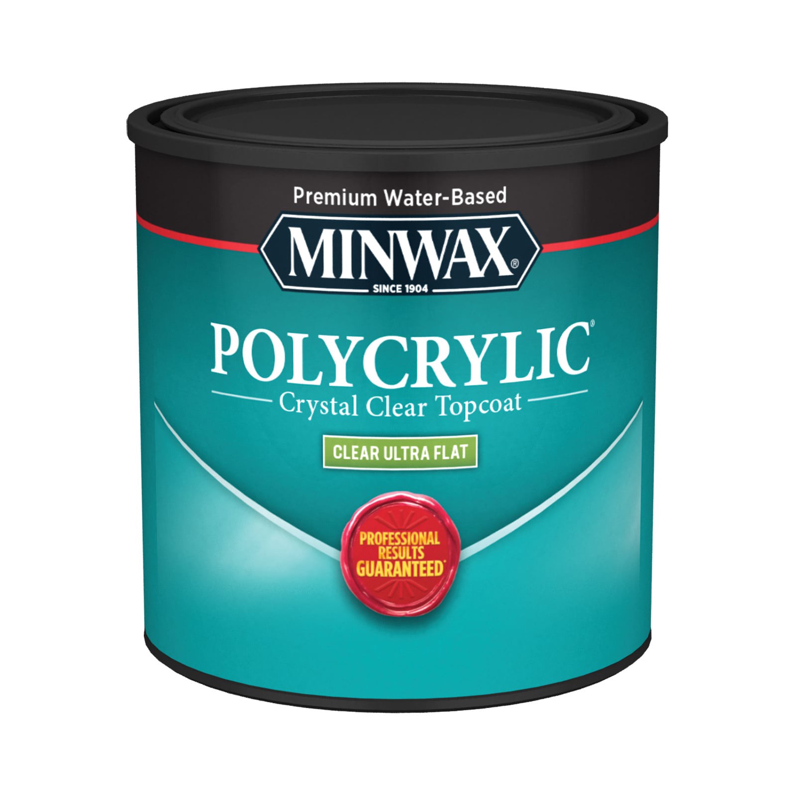 slide 1 of 6, Minwax Polycrylic Water-based Clear Transparent Flat Interior Stain ( Half-pint ), 1 ct