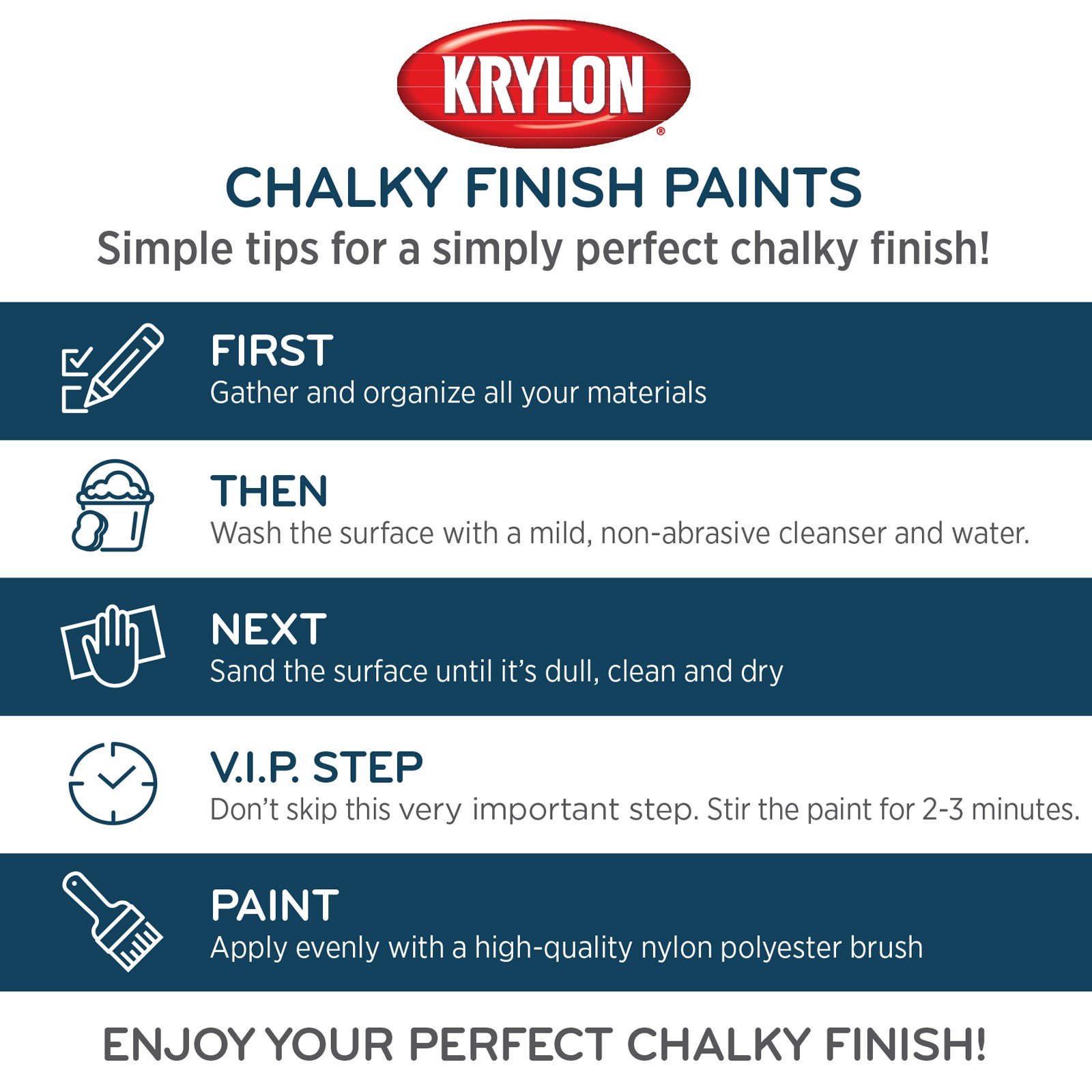 slide 6 of 6, Krylon Water-based Chalky Extra-white Base Chalky Paint (1-quart), 1 ct