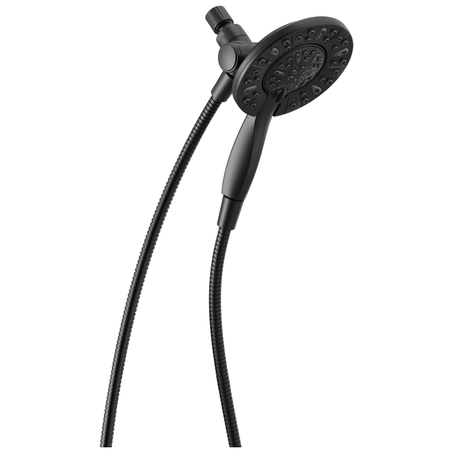 slide 1 of 6, Delta In2ition 4.0 -Spray Matte Black 6-in Round Shower Head with Handheld Combo 2.5 GPM, 1 ct