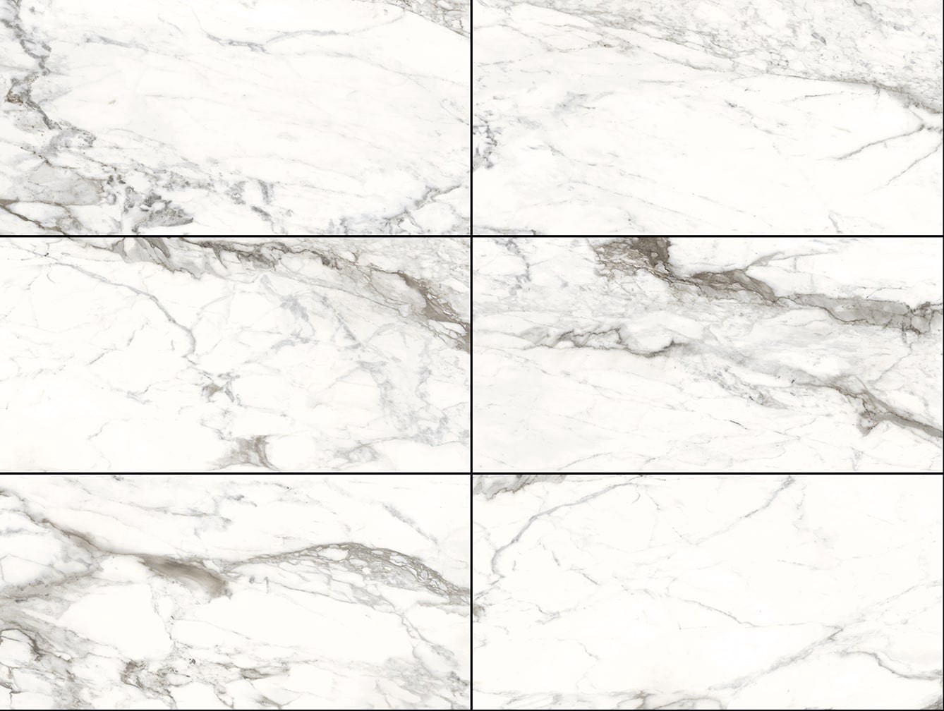 slide 1 of 6, allen + roth Michelangelo Polished White marble 18-in x 36-in Polished Porcelain Floor and Wall Tile ( 4.43-sq ft Piece ), 1 ct