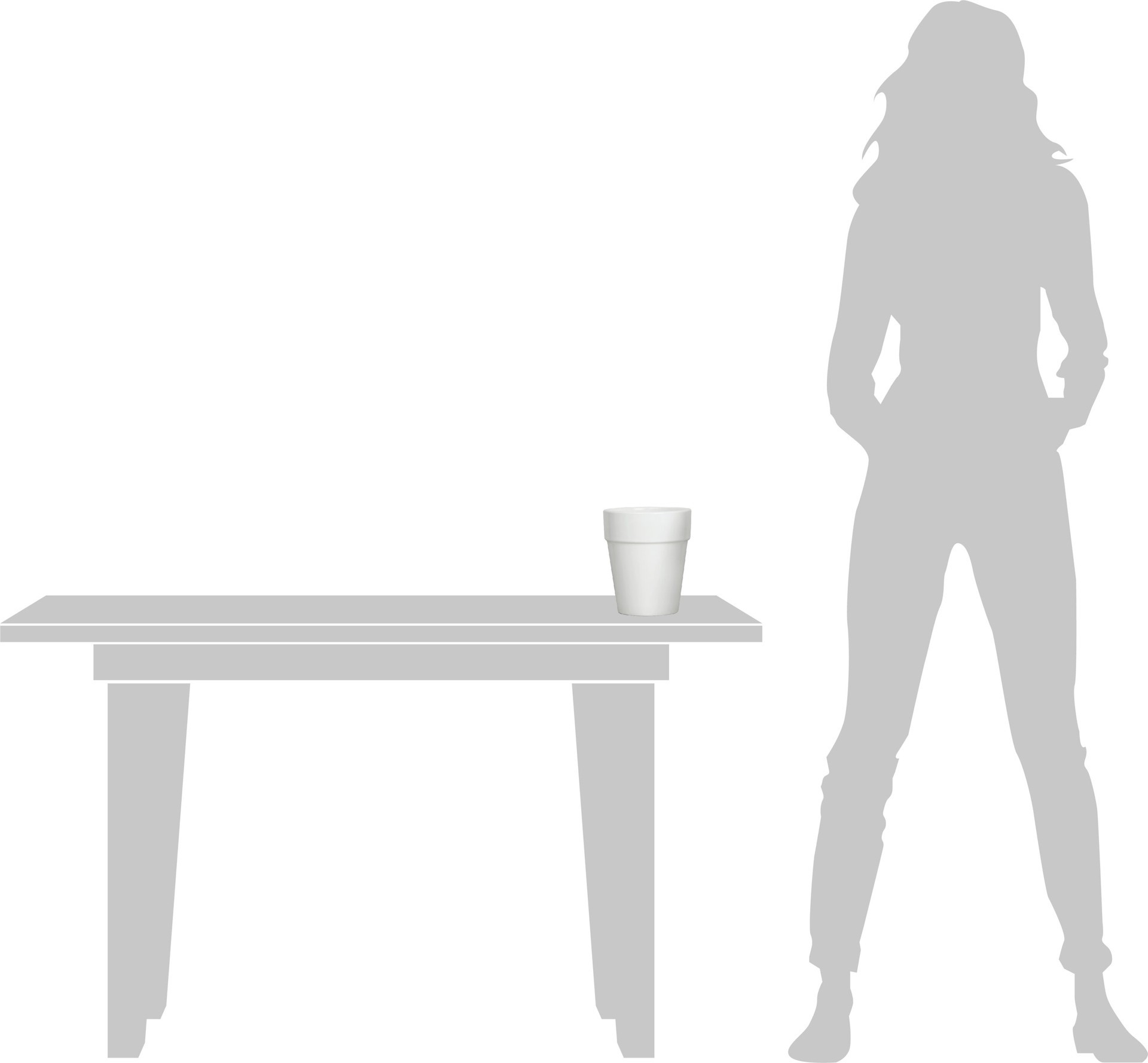 slide 6 of 6, allen + roth Round 5.83-in W x 4.92-in L White Ceramic Indoor Planter, 1 ct