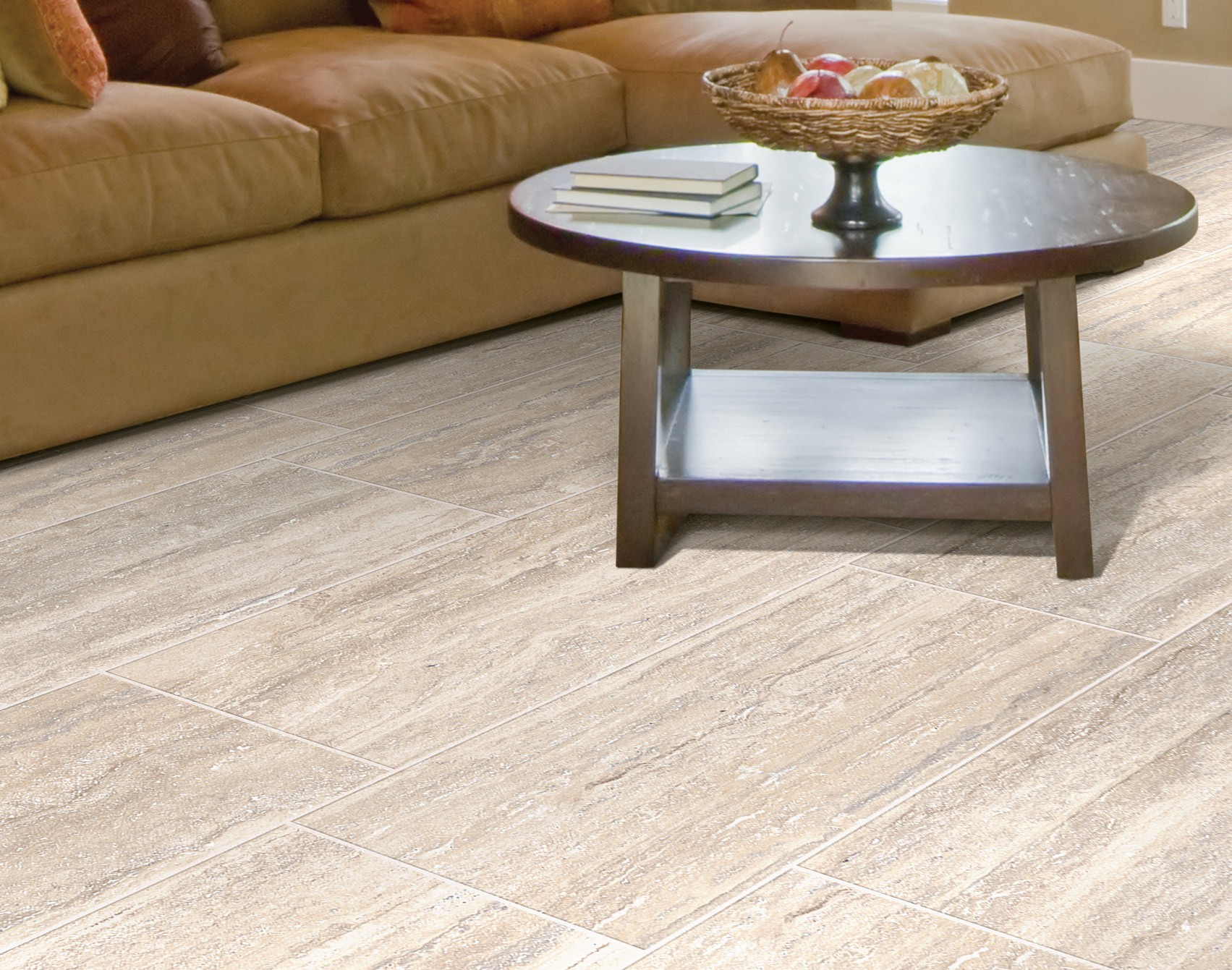 slide 6 of 6, allen + roth Trevi Argento 3-in x 12-in Glazed Porcelain Marble Bullnose Tile, 1 ct