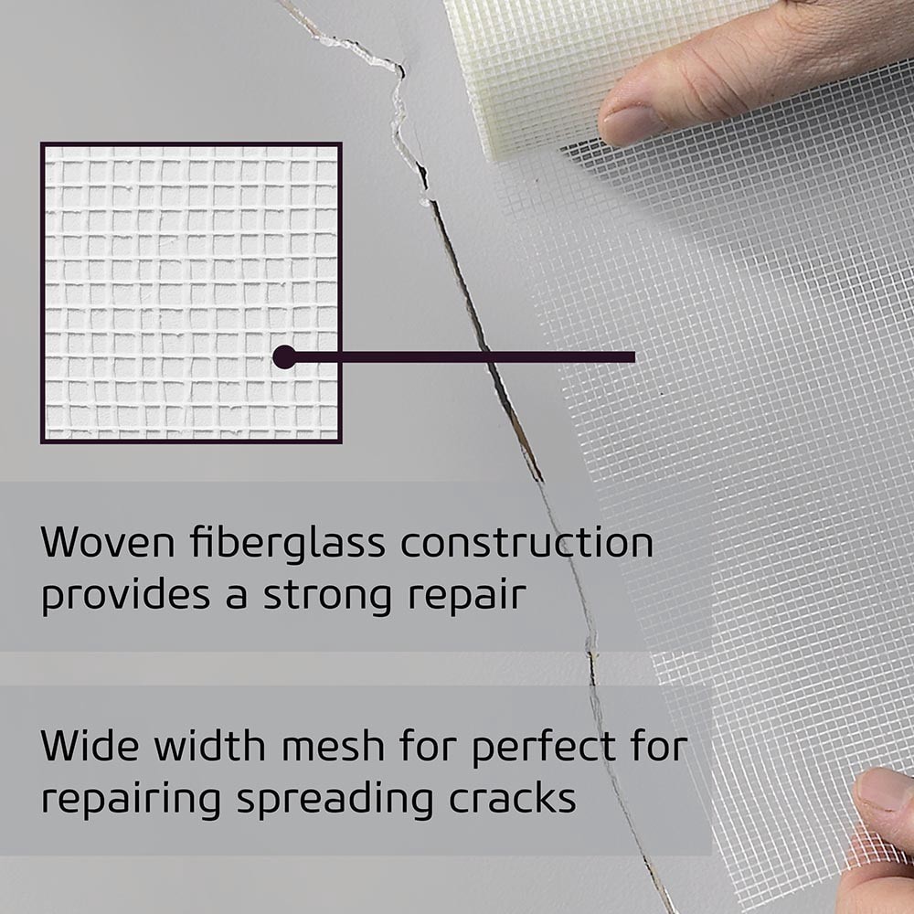slide 4 of 5, Saint-Gobain ADFORS FibaTape 6-in x 75-ft Mesh Self-Adhesive Drywall Joint tape, 1 ct