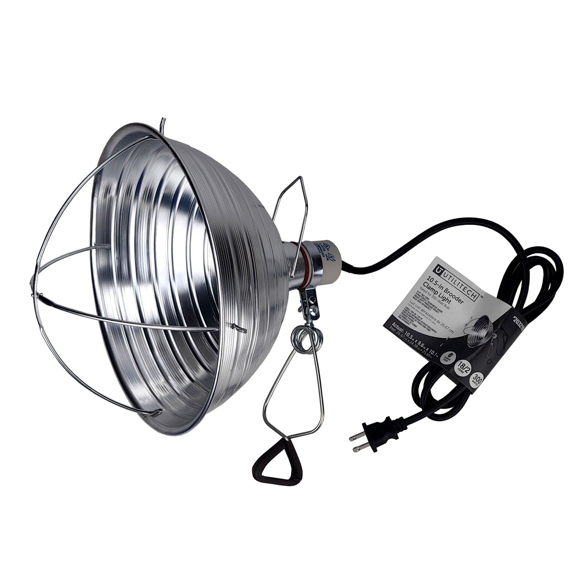 slide 6 of 6, Utilitech 1000 -Lumens Incandescent Plug-in Clamped Work Light, 1 ct