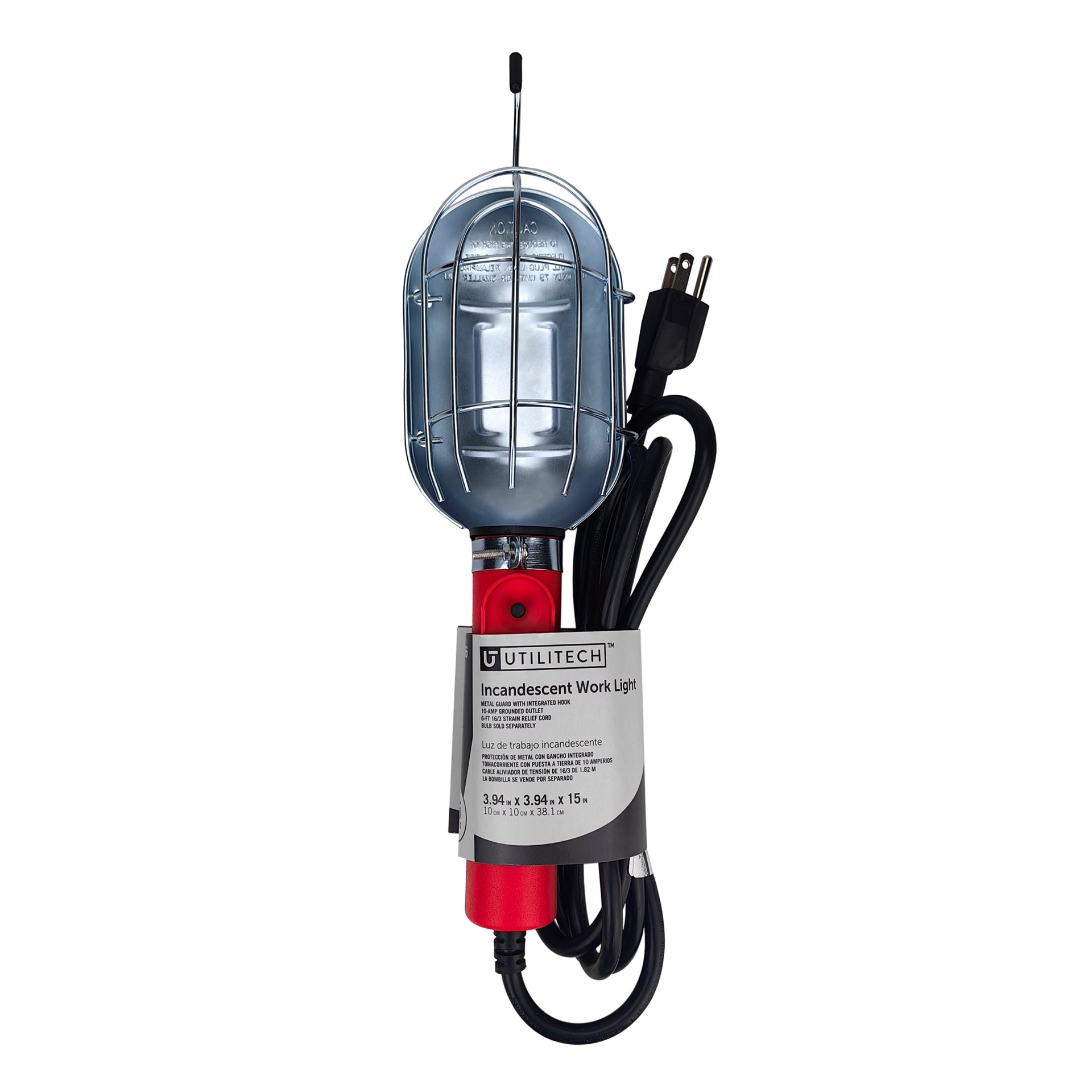slide 5 of 5, Utilitech 200 -Lumens Incandescent Plug-in Portable Work Light, 1 ct