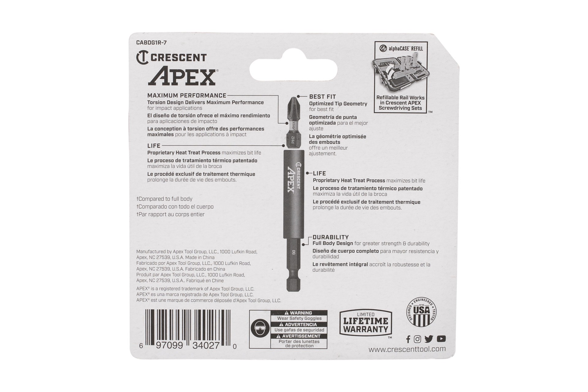 slide 6 of 6, Crescent Impact Driver Bit Set 7 -Piece, 1 ct