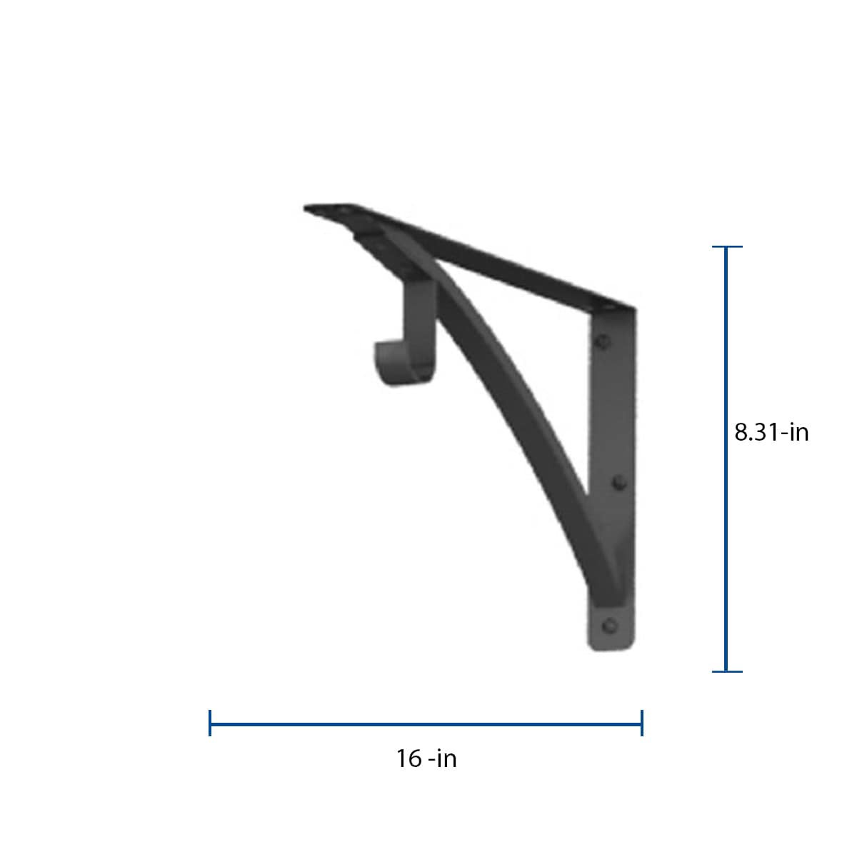 slide 2 of 6, allen + roth Hartford Oil-rubbed bronze Closet Wall Brackets, 1 ct