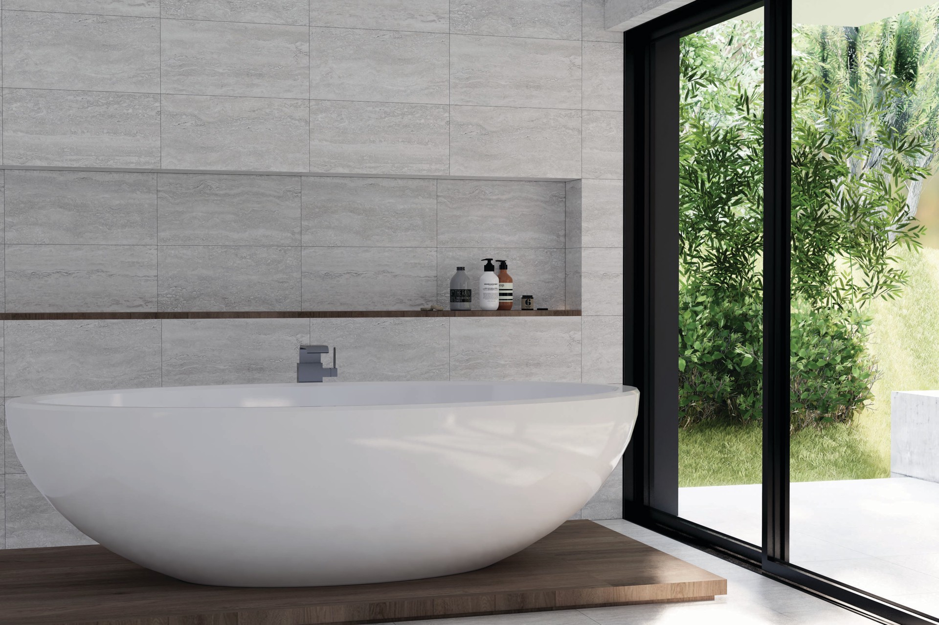 slide 3 of 6, Style Selections Torin Gray 12-in x 24-in Polished Porcelain Marble look Standard Floor and Wall Tile ( 1.93-sq ft Piece, 1 ct