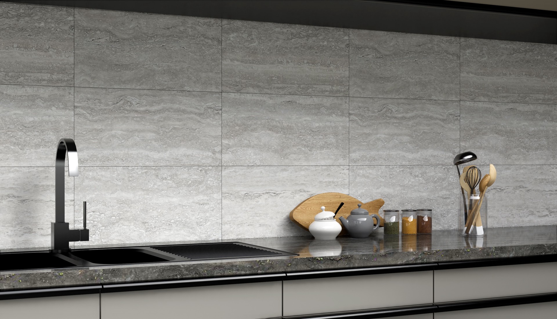 slide 4 of 6, Style Selections Torin Gray 12-in x 24-in Polished Porcelain Marble look Standard Floor and Wall Tile ( 1.93-sq ft Piece, 1 ct