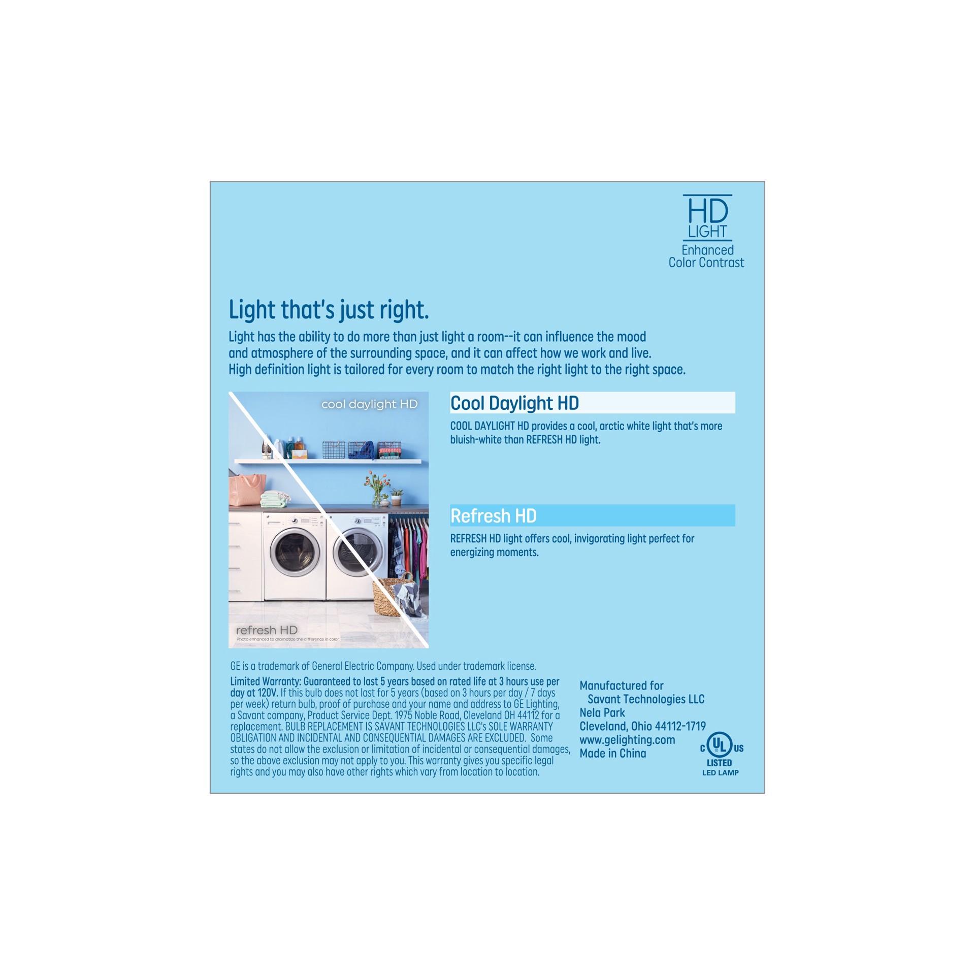 slide 4 of 6, GE Refresh HD Cool Daylight 40 -Watt EQ B11 Cool daylight Dimmable LED Decorative Light Bulb 3 -Pack, 1 ct