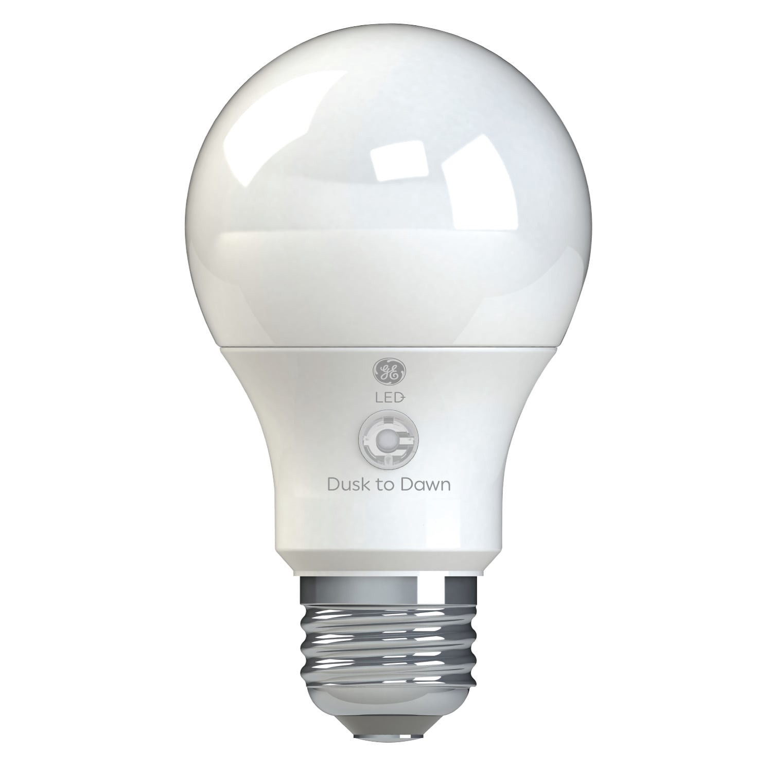 slide 3 of 6, GE LED+ Dusk to Dawn 60 -Watt EQ A19 Daylight Medium screw base E26 LED General purpose Light Bulb, 1 ct