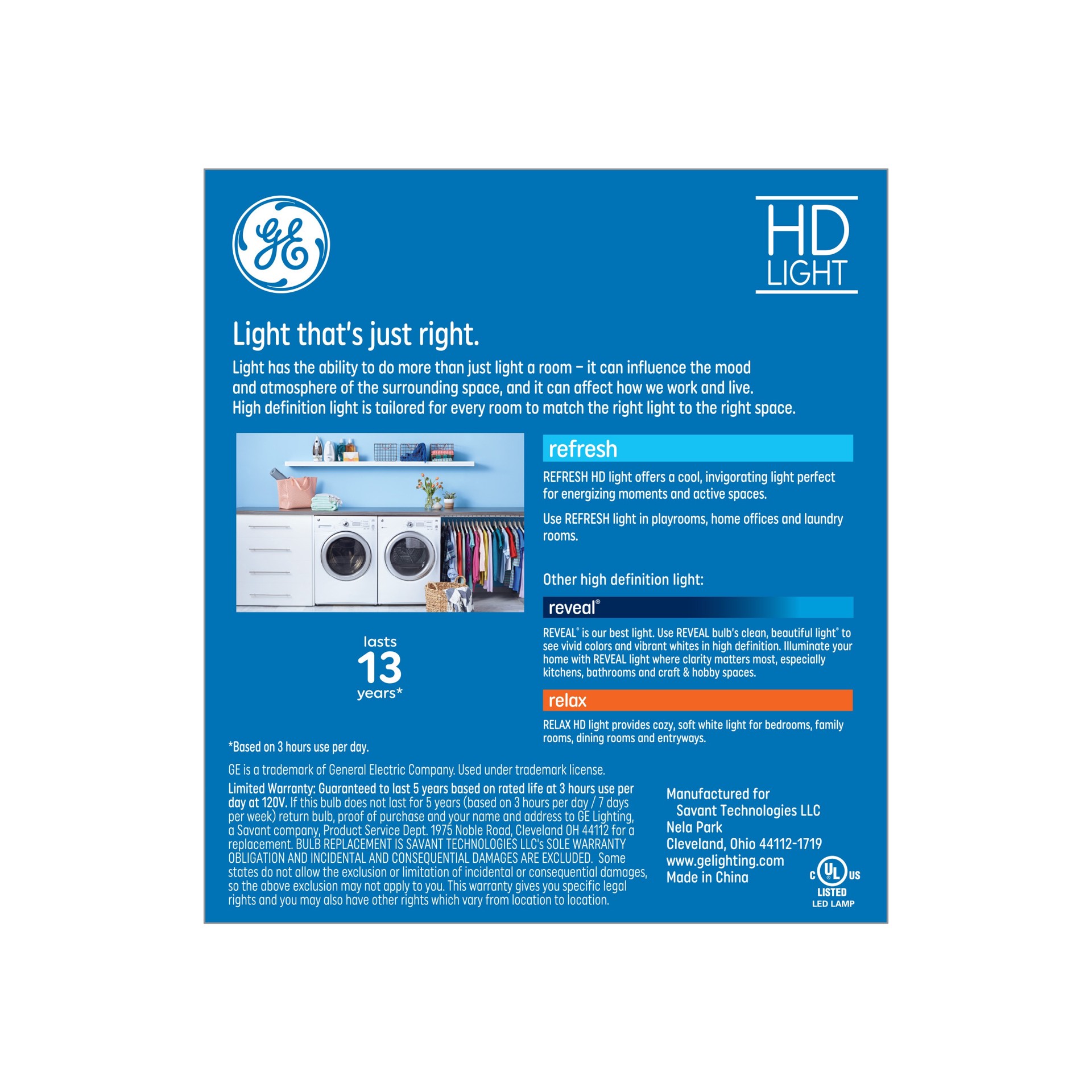 slide 5 of 6, GE Refresh 40 -Watt EQ CA11 Daylight Medium base (E-26) Dimmable LED General purpose Light Bulb 3 -Pack, 1 ct