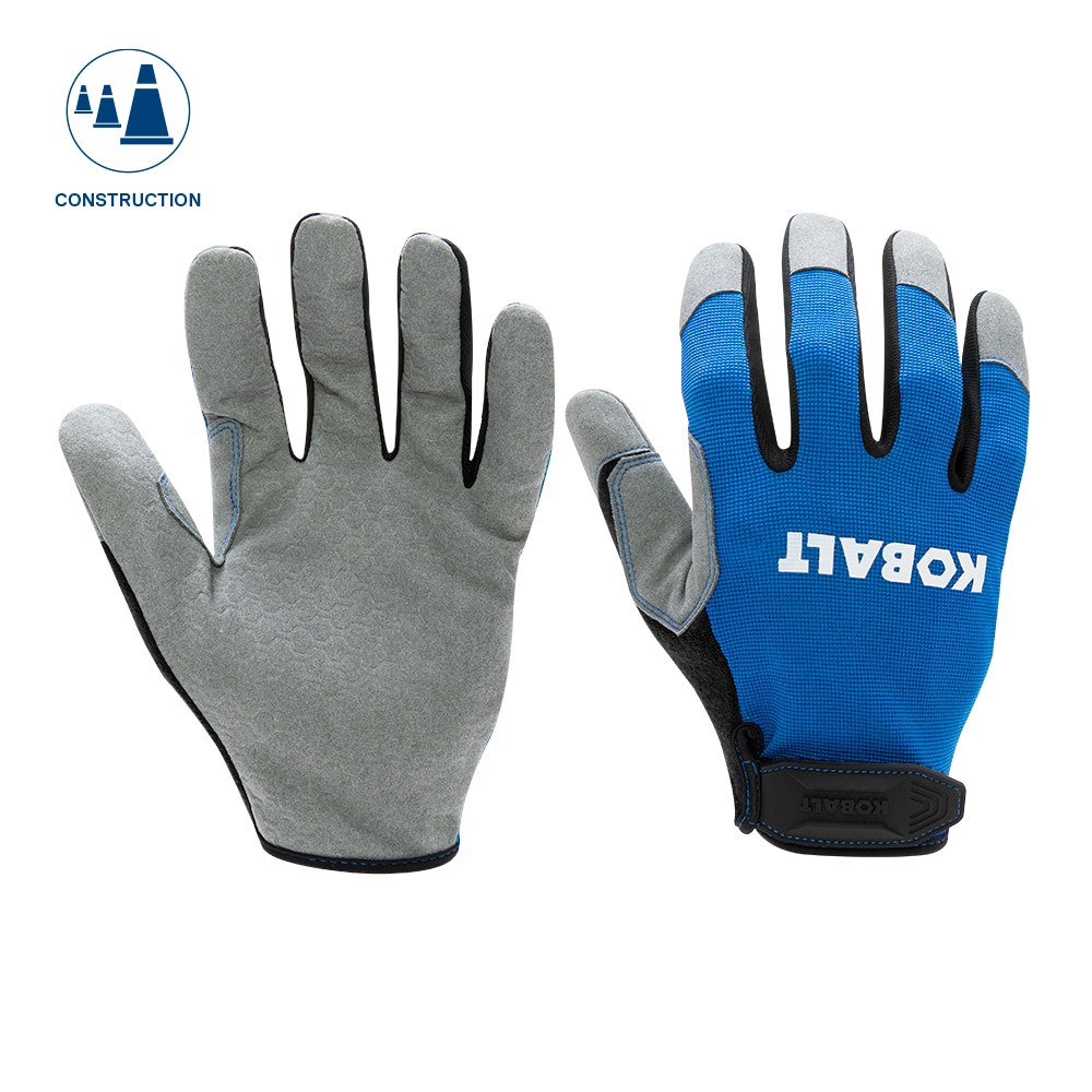 slide 4 of 6, Kobalt Large Blue Polyester Construction Gloves 1 -Pairs, 1 ct