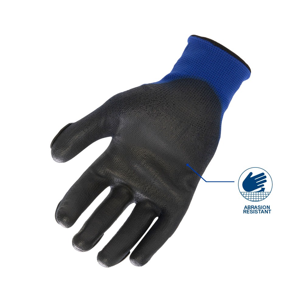 slide 6 of 6, Kobalt Small/Medium Gray Polyurethane dipped Nylon Construction Gloves 1 -Pairs, 1 ct