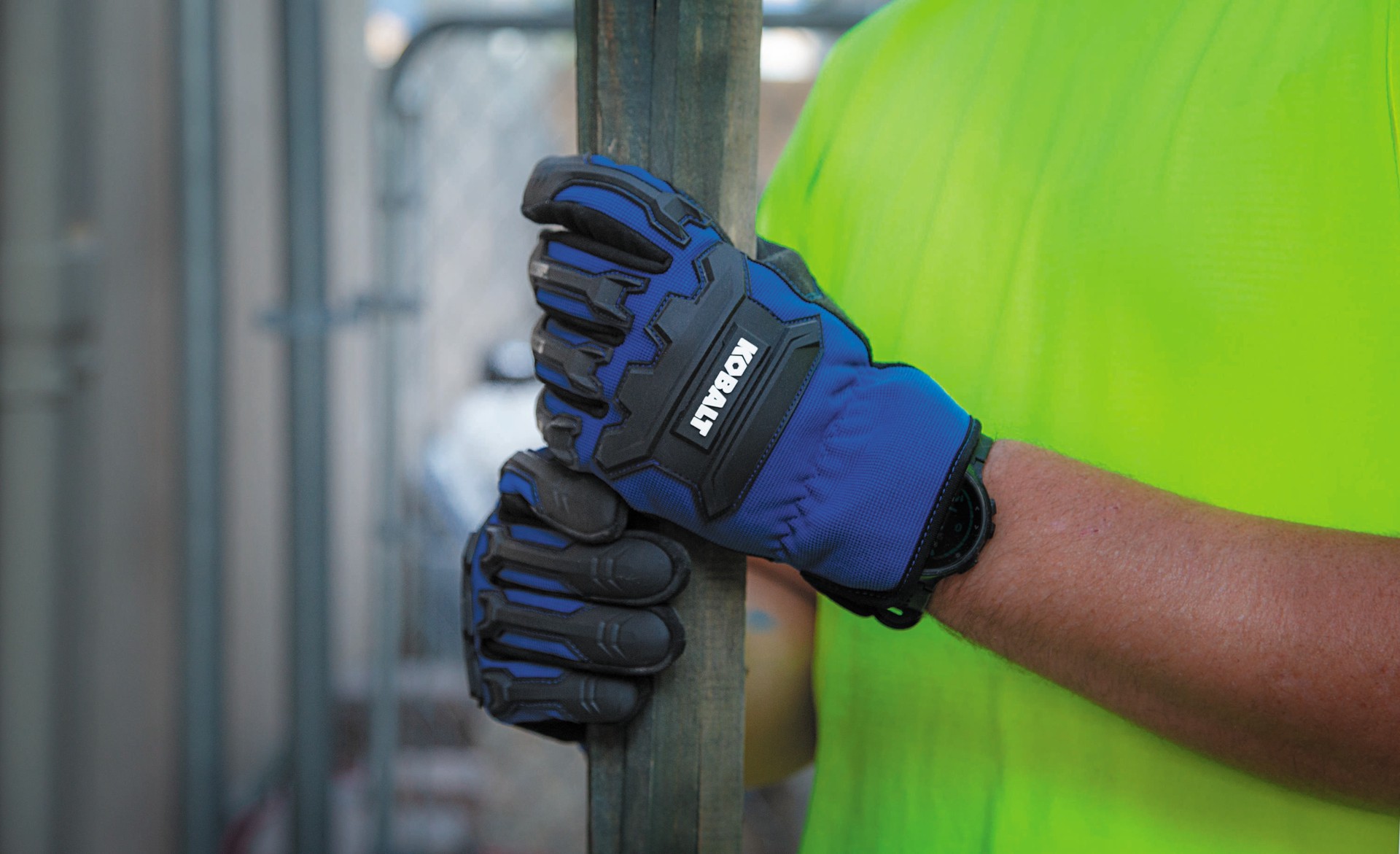 slide 3 of 6, Kobalt X-large Blue Polyester Demolition Gloves 1 -Pairs, 1 ct
