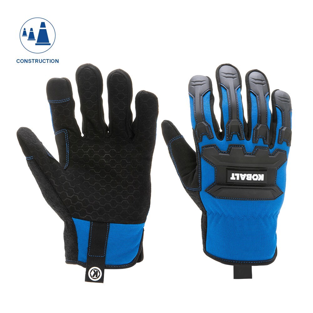 slide 6 of 6, Kobalt X-large Blue Polyester Demolition Gloves 1 -Pairs, 1 ct