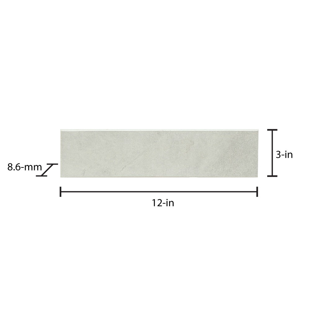 slide 3 of 5, GBI Tile & Stone Inc. Dove Grey Grey matte 3-in x 12-in Matte Porcelain Bullnose Tile, 1 ct
