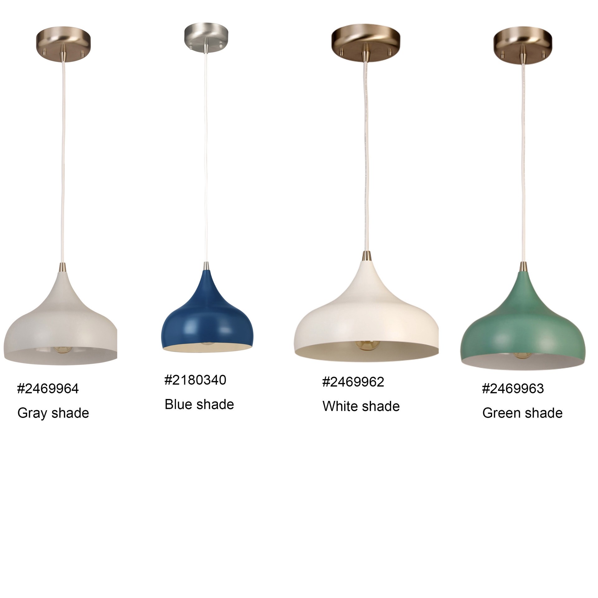 slide 6 of 6, allen + roth Sandrine 1 -Light Brushed nickel Transitional Bell Medium Hanging Pendant light, 1 ct