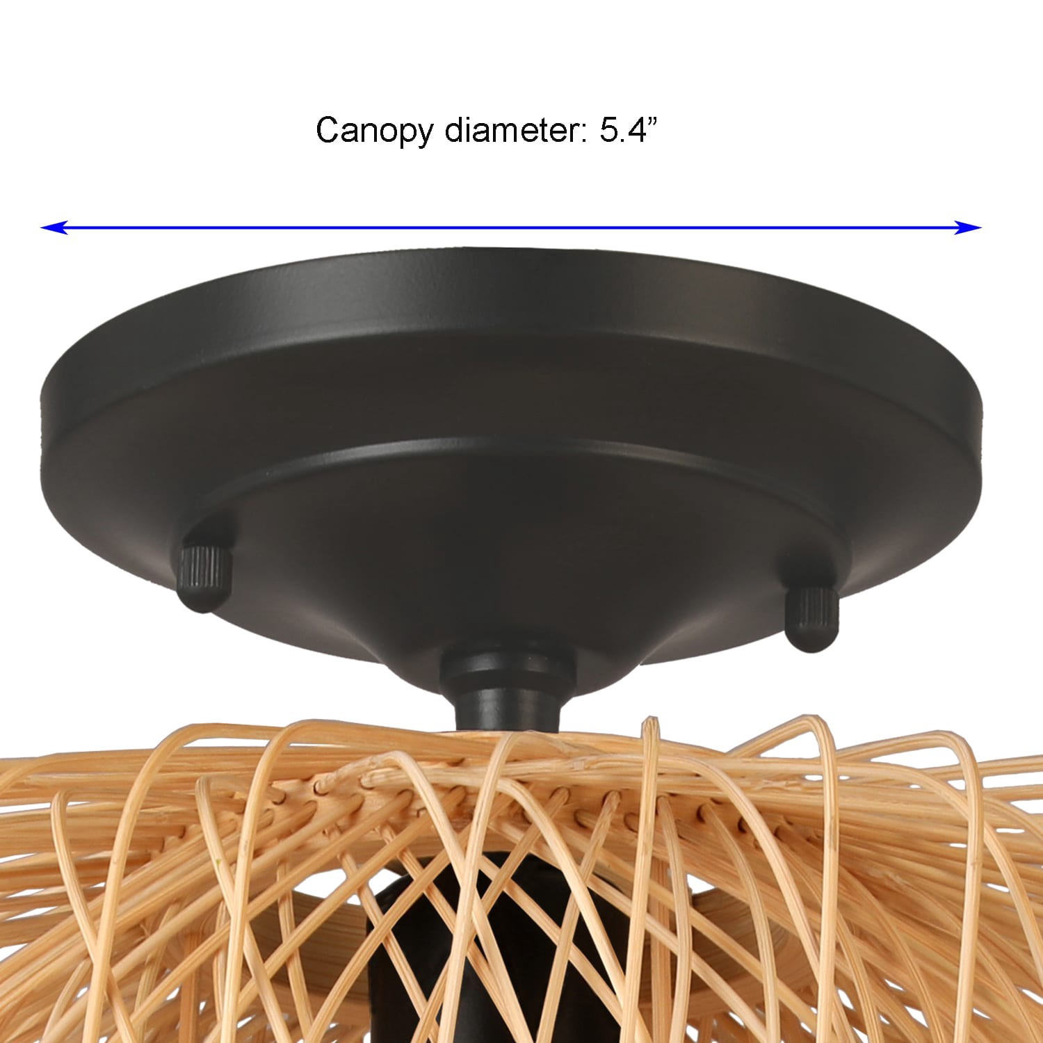 slide 5 of 6, allen + roth Harlowe 1 -Light 13-in Matte Black Semi Flush Mount Light, 1 ct