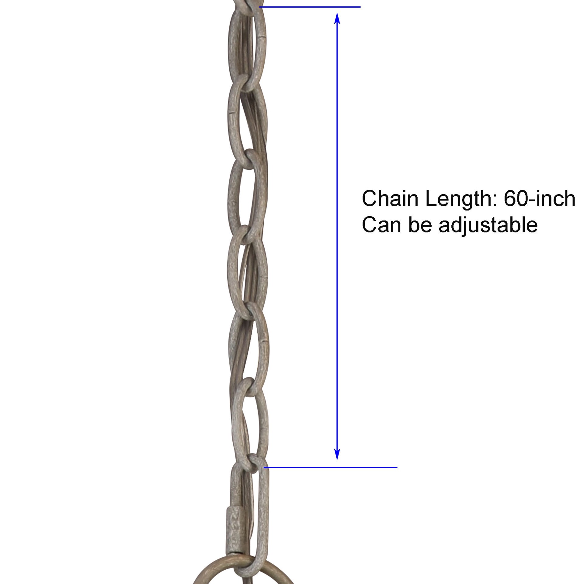 slide 5 of 6, allen + roth Cait 4 -Light Off white Transitional Teardrop Medium Hanging Pendant light, 1 ct