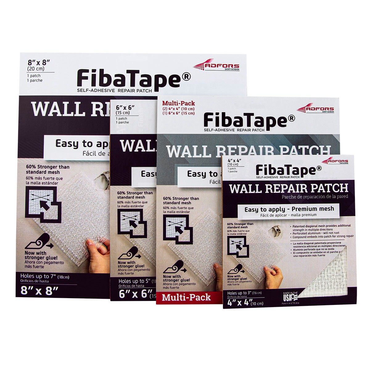 slide 3 of 6, Saint-Gobain ADFORS Aluminum 7.3-in x 0.01-in Drywall Repair Patch 3 -Pack, 1 ct