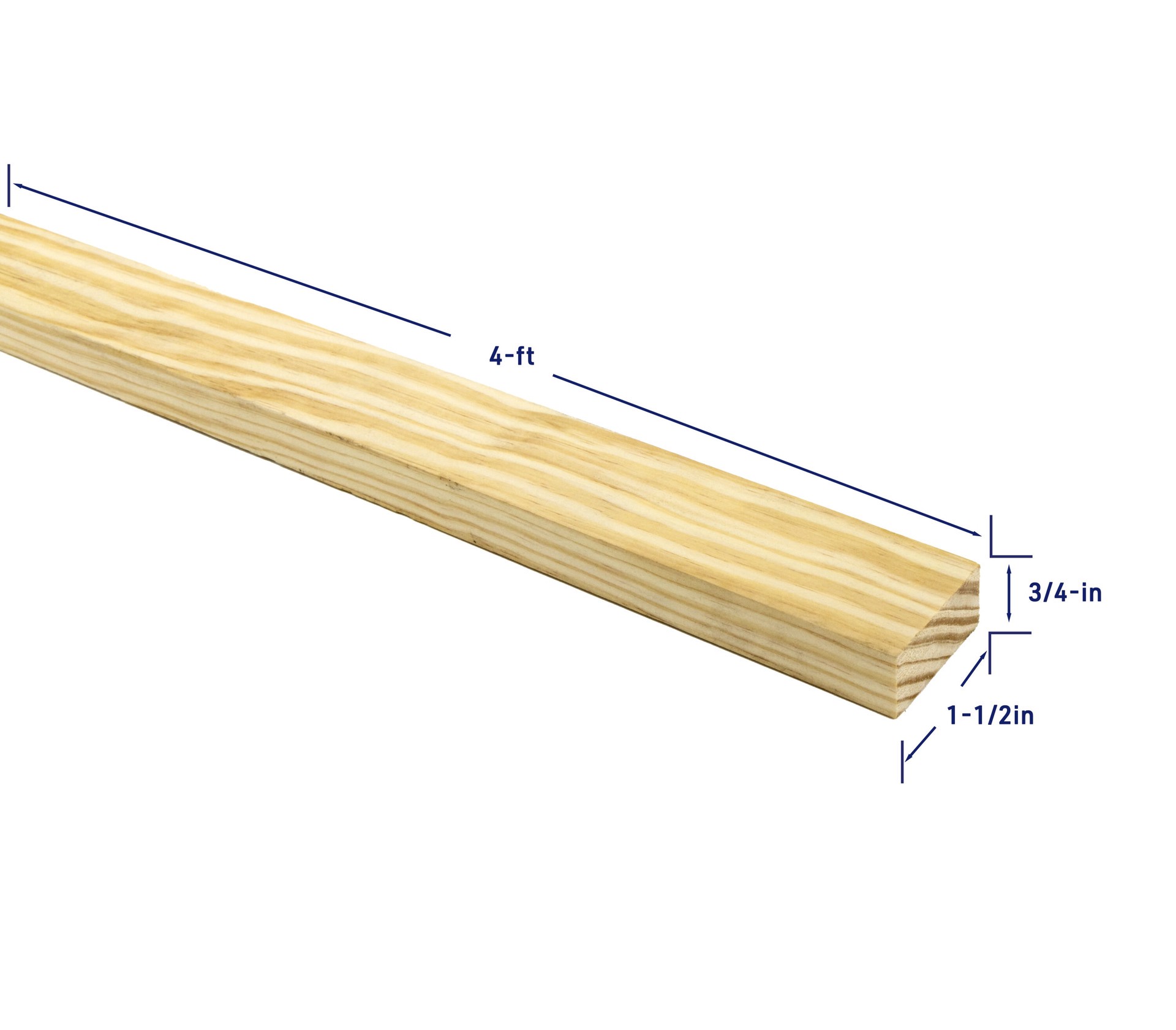 slide 4 of 6, RELIABILT 1-in x 2-in x 4-ft Unfinished Clear S4S Pine Softwood Board, 1 ct