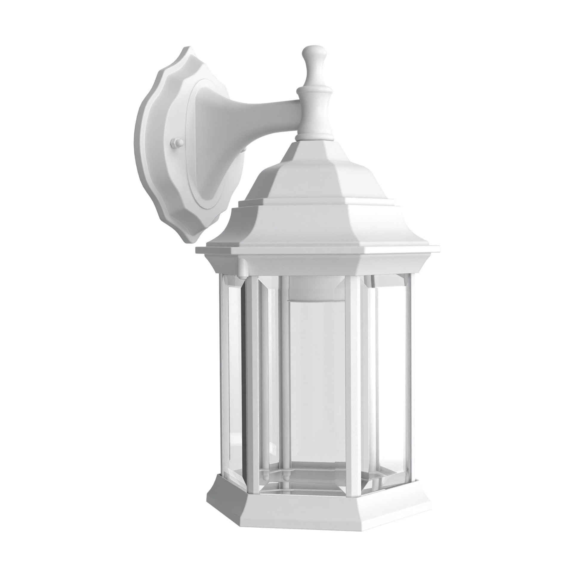 slide 3 of 6, Project Source Henfield 1 -Light 11.81-in H Matte White Hardwired Outdoor Wall Light, 1 ct