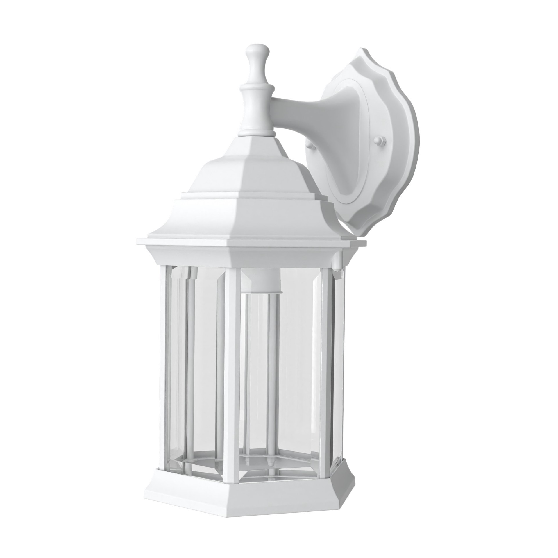 slide 4 of 6, Project Source Henfield 1 -Light 11.81-in H Matte White Hardwired Outdoor Wall Light, 1 ct