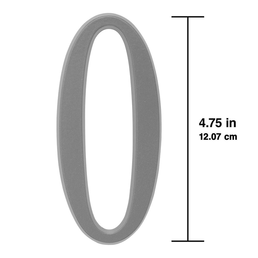 slide 2 of 4, Whitehall 4-3/4-in Silver Number Zero, 1 ct