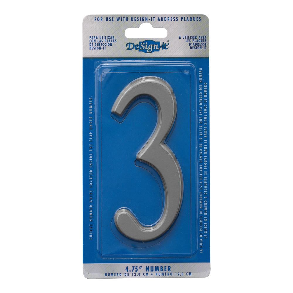 slide 2 of 4, Whitehall 4-3/4-in Silver Number 3, 1 ct