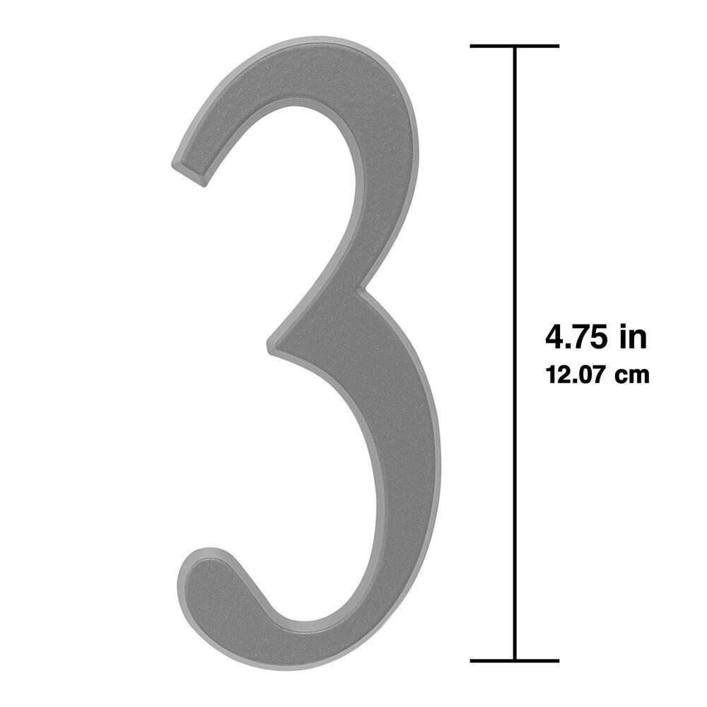 slide 3 of 4, Whitehall 4-3/4-in Silver Number 3, 1 ct