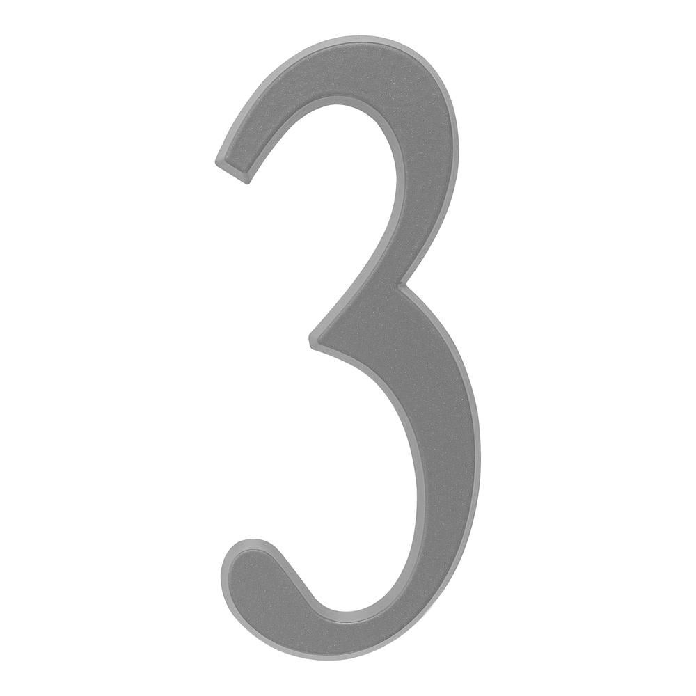 slide 1 of 4, Whitehall 4-3/4-in Silver Number 3, 1 ct