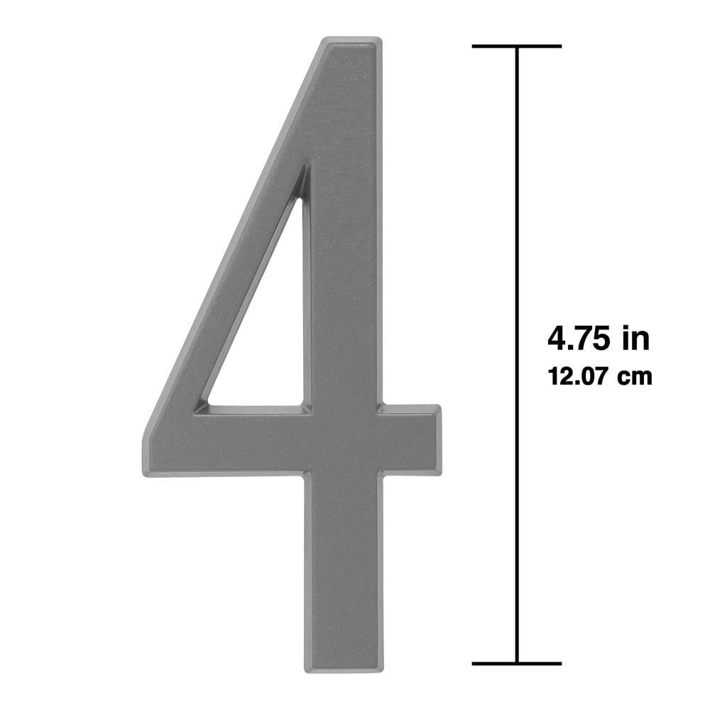 slide 3 of 4, Whitehall 4-3/4-in Silver Number 4, 1 ct