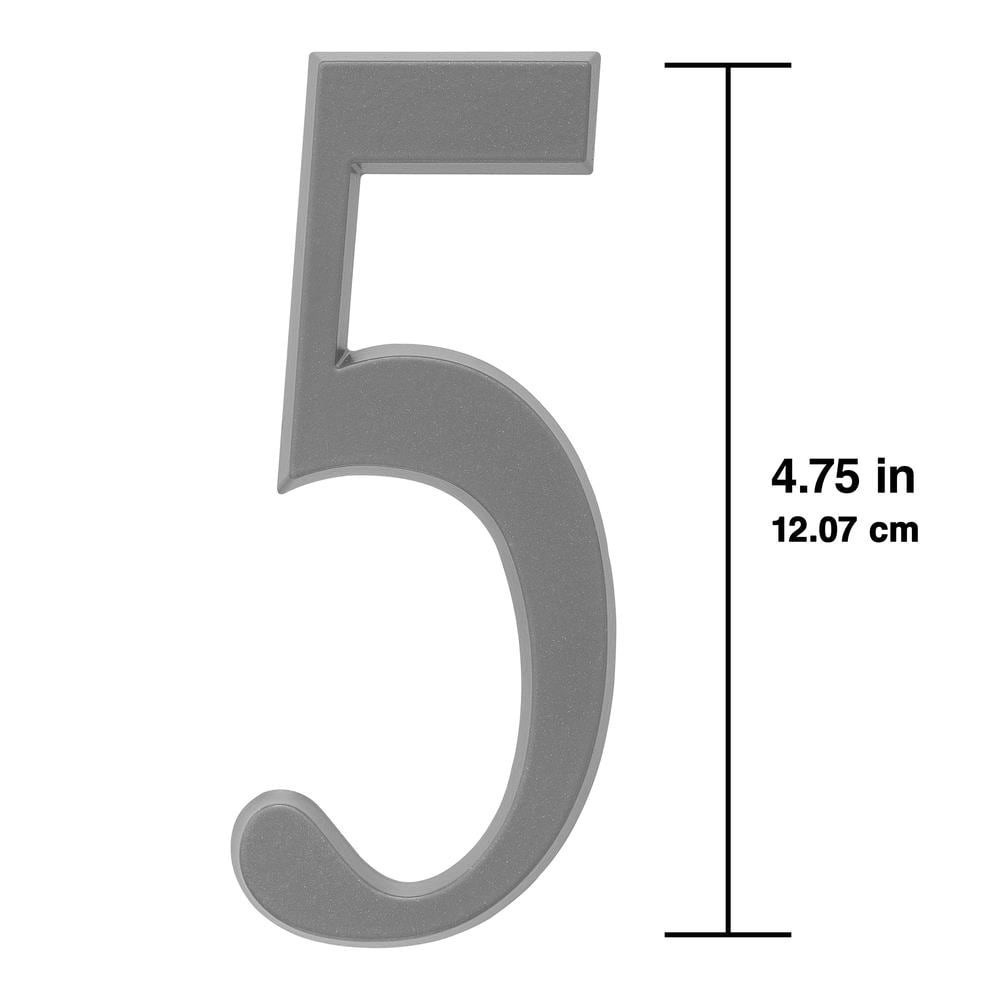 slide 3 of 4, Whitehall 4-3/4-in Silver Number 5, 1 ct