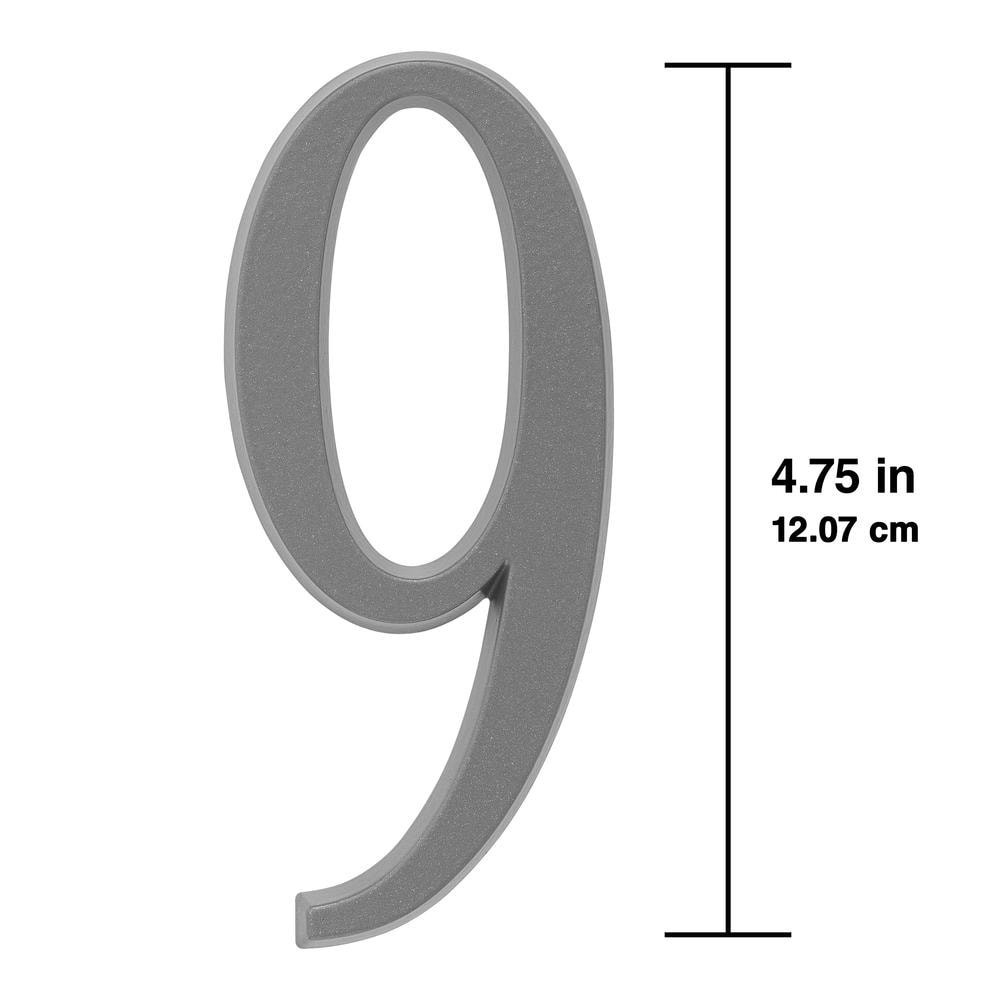 slide 3 of 4, Whitehall 4-3/4-in Silver Number 9, 1 ct