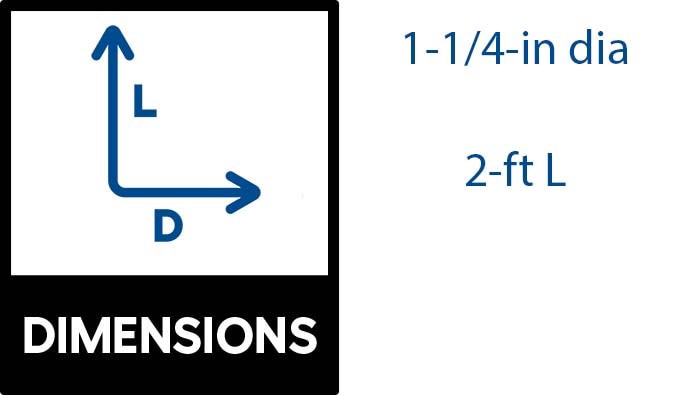 slide 4 of 6, 1-1/4-in x 2-ft 370 PSI Schedule 40 PVC Pipe, 1 ct
