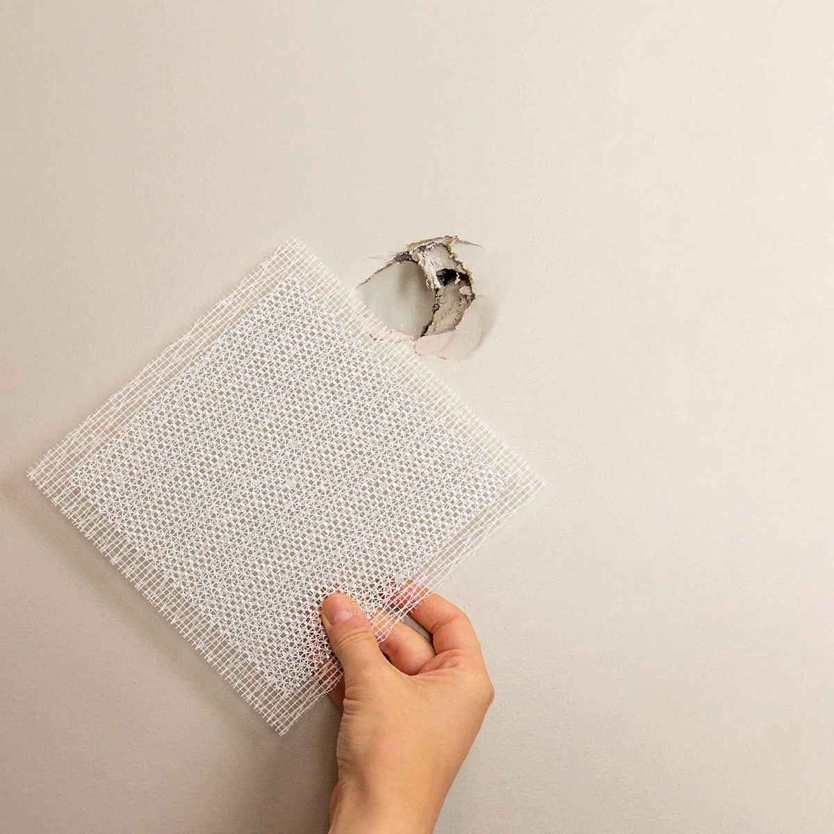 slide 3 of 5, Saint-Gobain ADFORS Aluminum 4.0-in x 4.0-in Drywall Repair Patch, 1 ct