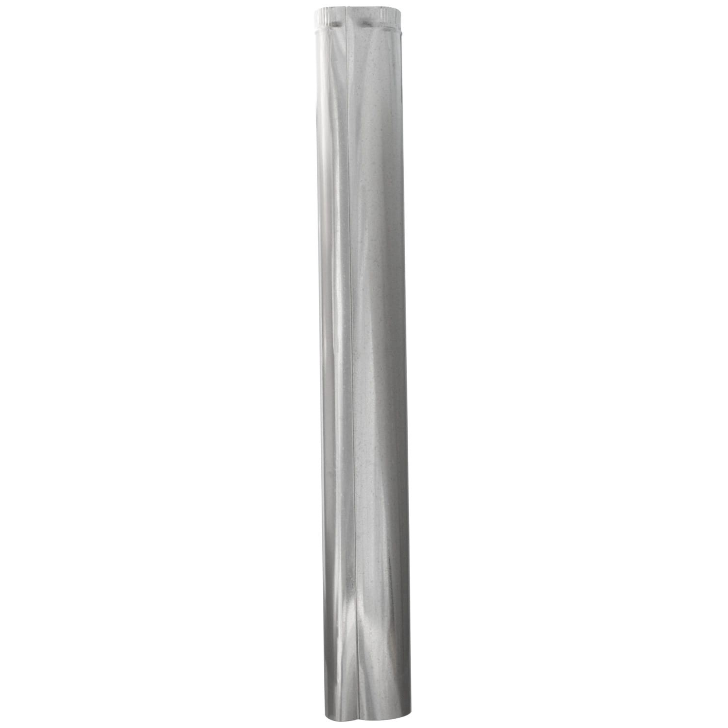 slide 2 of 6, IMPERIAL 6-in x 60-in 30 Gauge Galvanized steel Oval duct pipe, 1 ct