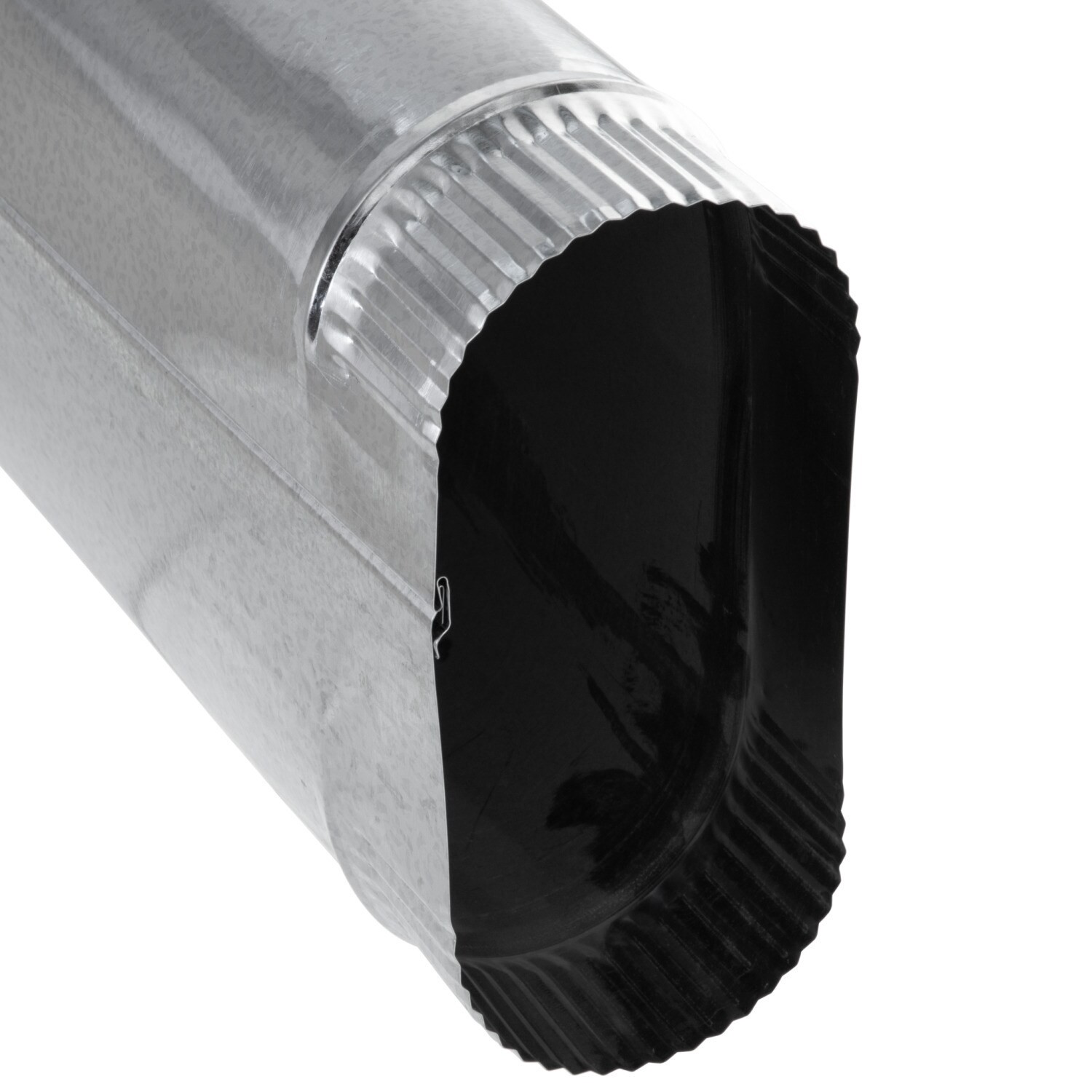 slide 3 of 6, IMPERIAL 6-in x 60-in 30 Gauge Galvanized steel Oval duct pipe, 1 ct