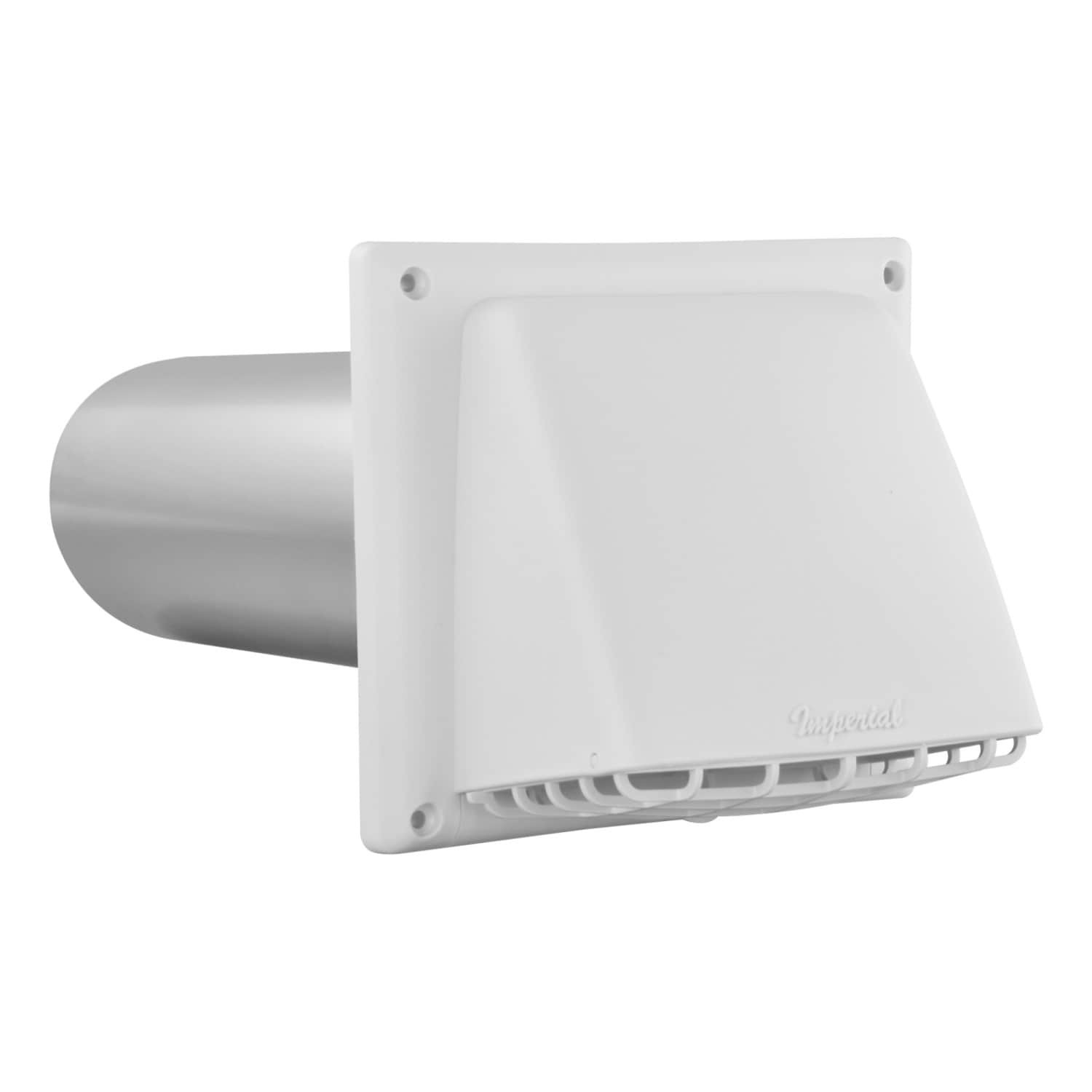 slide 5 of 6, IMPERIAL 4-in Dia Plastic Preferred with guard Dryer Vent Hood, 1 ct