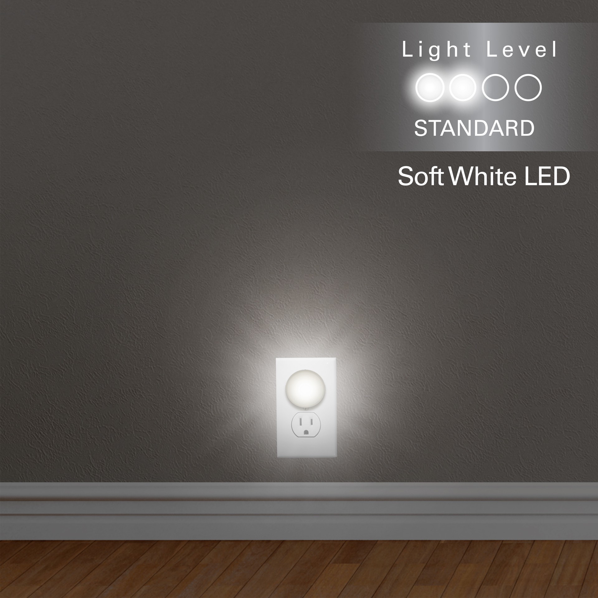 slide 4 of 6, Jasco 2 -Pack White LED Auto On/Off Night Light, 1 ct