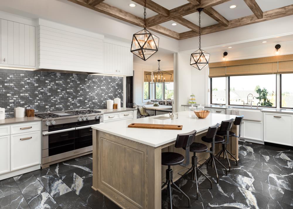 slide 6 of 6, allen + roth Calacatta Black Black 3-in x 12-in Polished Porcelain Floor and Wall Tile ( 0.22-sq ft Piece ), 1 ct