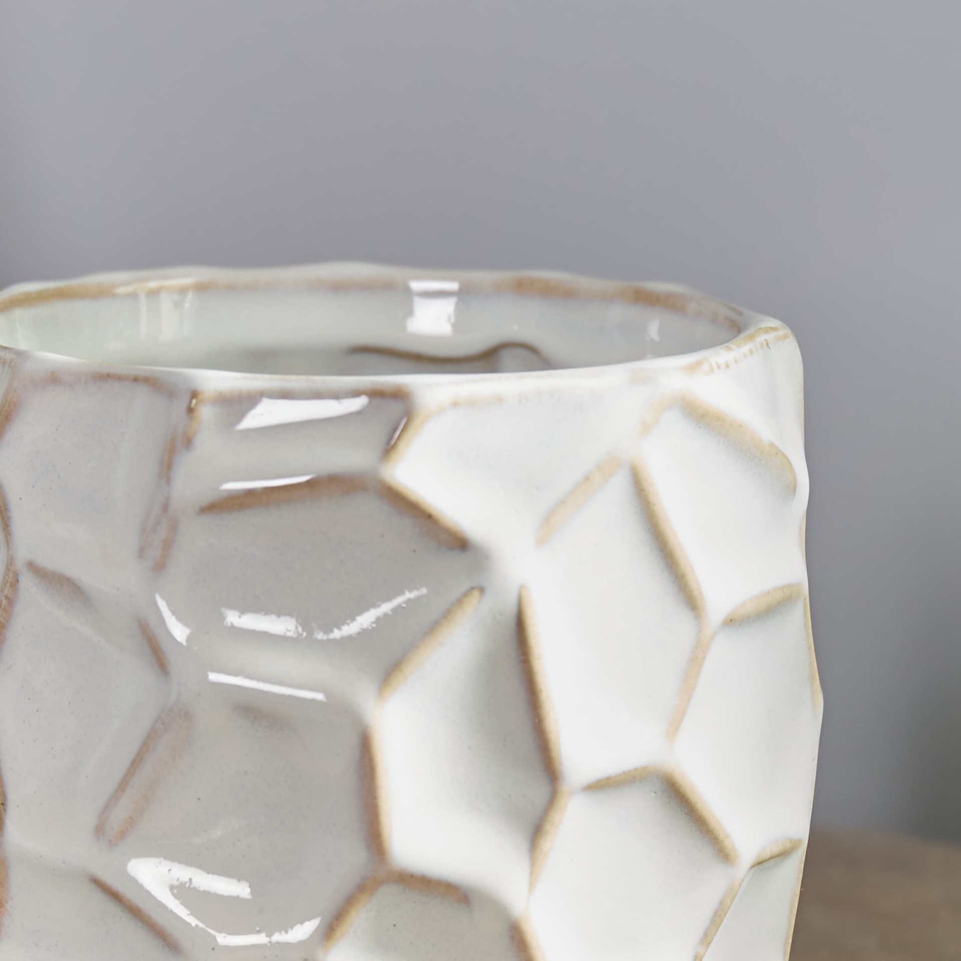 slide 2 of 6, allen + roth Round 3.94-in W x 4-in L White Ceramic Indoor Planter, 1 ct