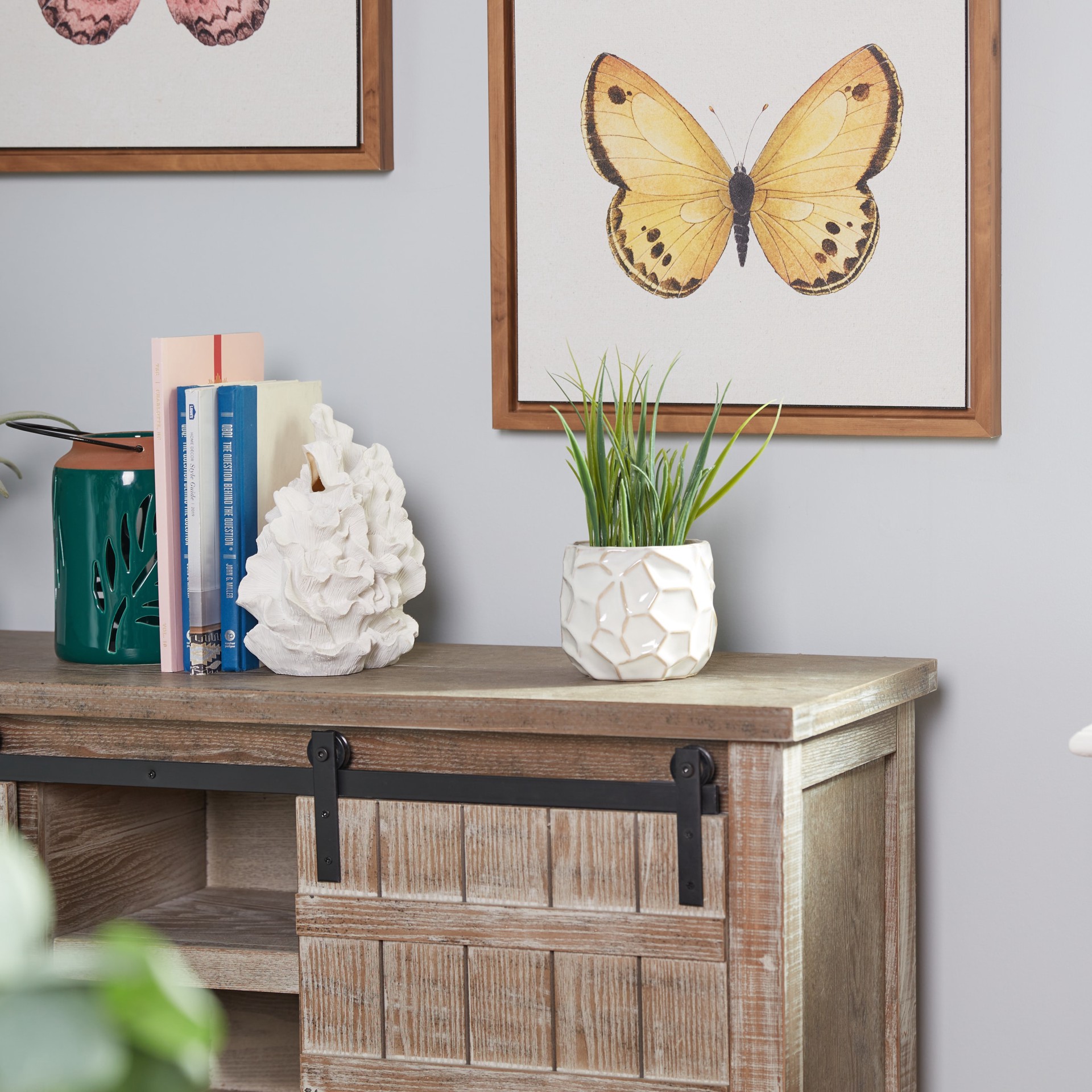 slide 3 of 6, allen + roth Round 3.94-in W x 4-in L White Ceramic Indoor Planter, 1 ct