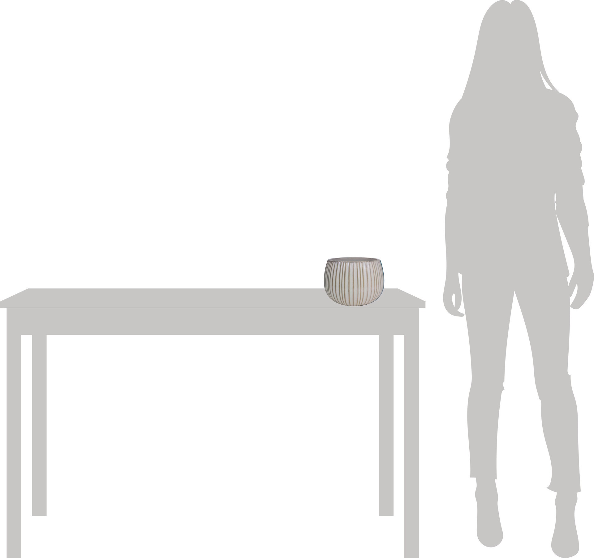 slide 6 of 6, allen + roth Round 5.13-in W x 8-in L White Ceramic Indoor Planter, 1 ct