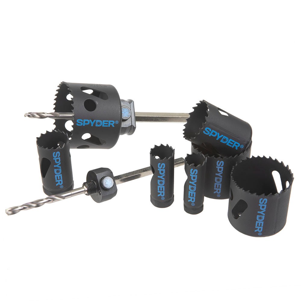 slide 2 of 6, Spyder Bi-metal Arbored Hole Saw Kit Set (11-Piece) with Hard Case, 1 ct