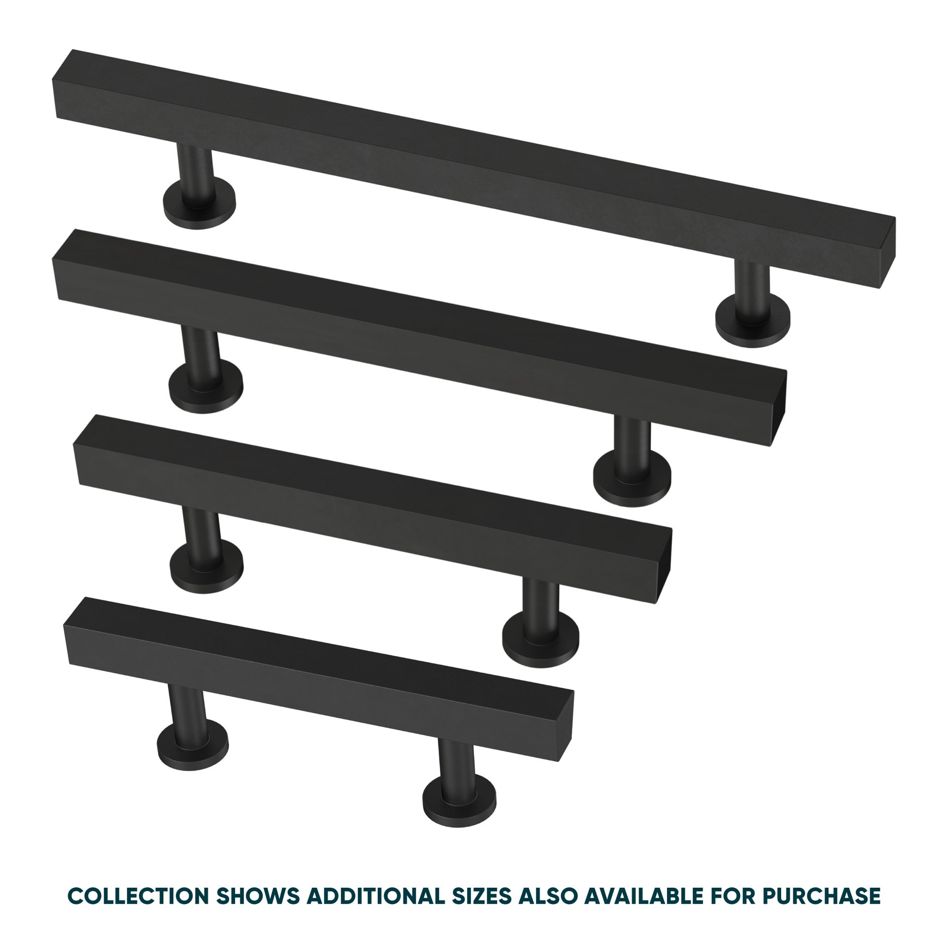 slide 3 of 6, Origin 21 Gunnar 5-1/16-in , 128mm Center to Center Matte Black Square Bar Drawer Pull, 1 ct