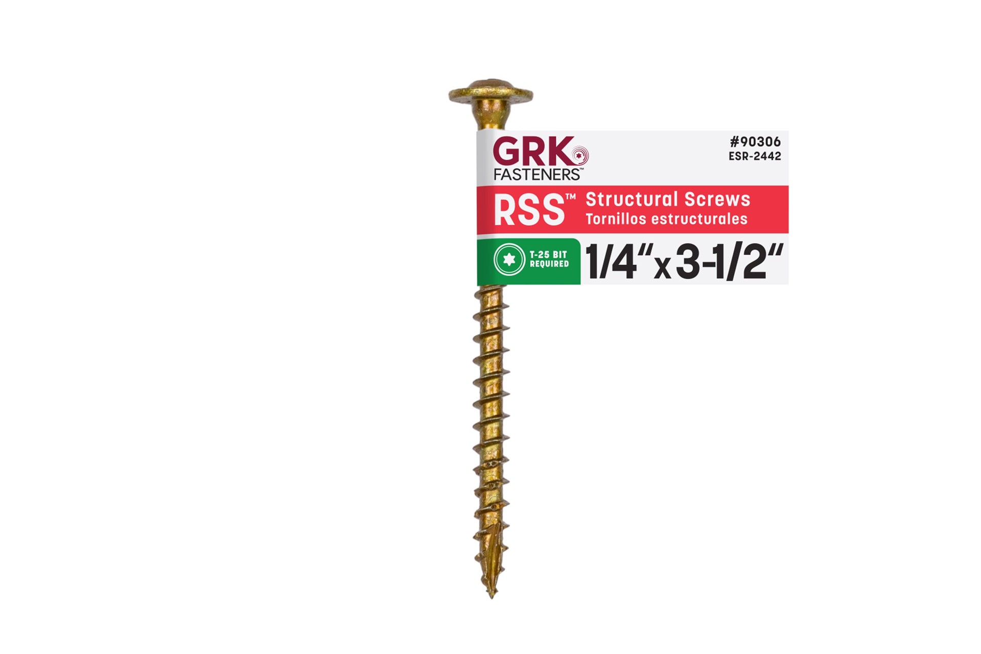 slide 1 of 6, GRK RSS 1/4-in x 3-1/2-in Polymer Exterior Wood screws (, 1 ct