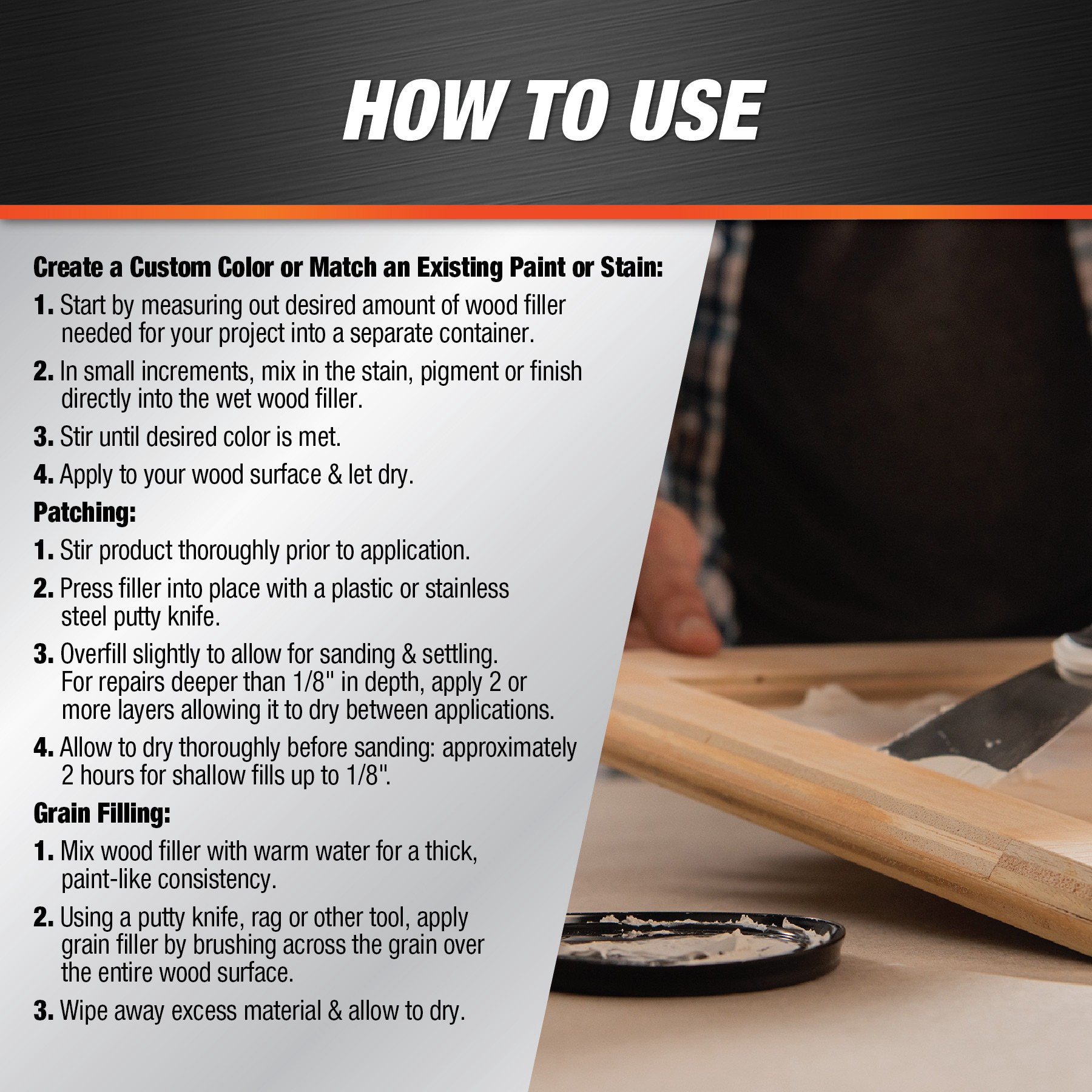 slide 3 of 6, DAP Premium Wood Filler 16 Fluid ounce(s) Off-white Wood Filler, 1 ct