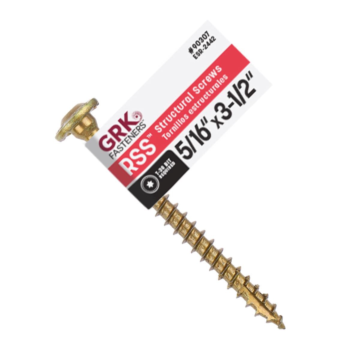 slide 1 of 6, GRK RSS 5/16-in x 3-1/2-in Polymer Exterior Wood screws (, 1 ct